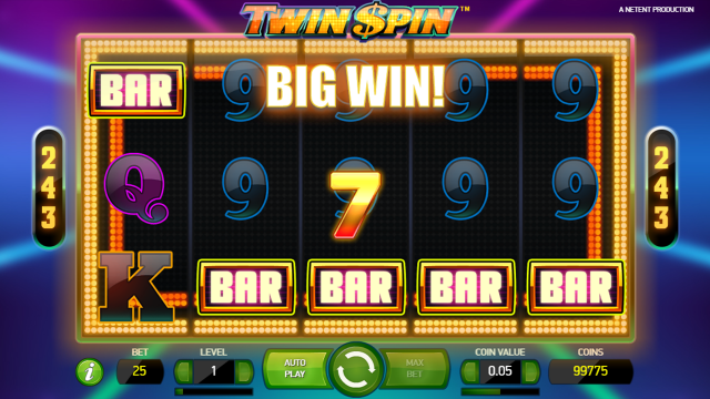 Игровой интерфейс Twin Spin 7